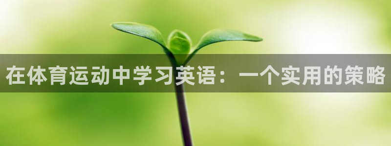 公海赌赌船官网下载开户：在体育运动中学习英语：一个实